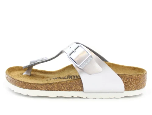 Birkenstock Gizeh sandal electric metallic silver med spænde